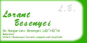 lorant besenyei business card